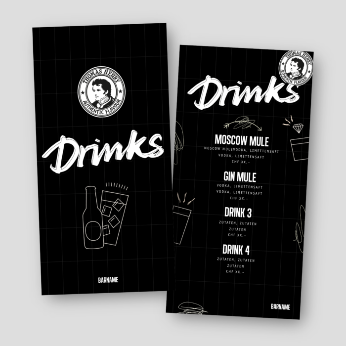 Gin Mule Karte by Thomas Henry - schwarz – Bild 1