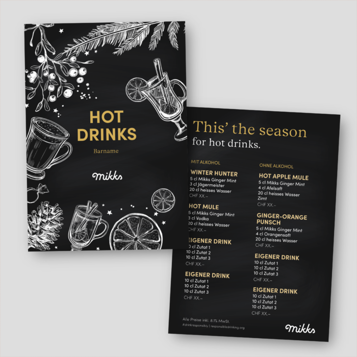 mikks-hot-drinks-getraenkekarte-v2 Getränkekarte Hot Drinks V2 | A5 – Bild 1