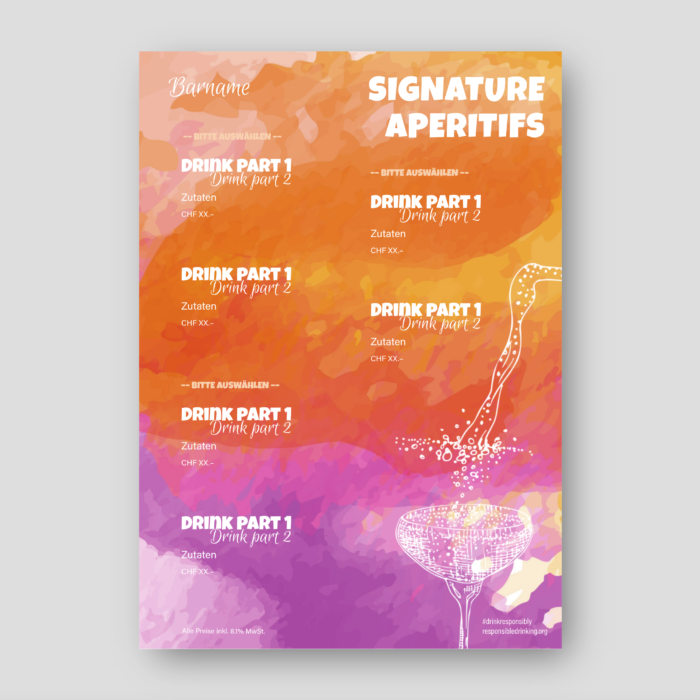 Plakat Apéro Drinks A2 - 2025 - Design 1 – Bild 1